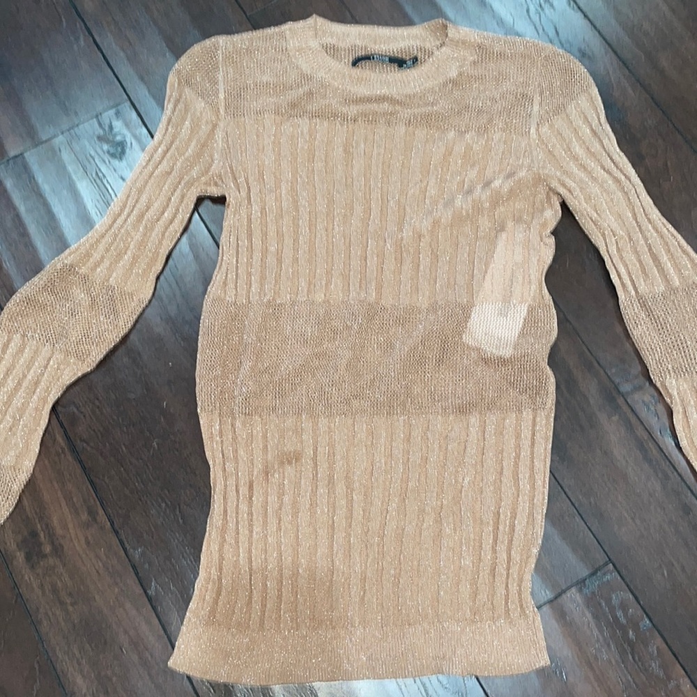 J brand gold metallic sweater in XS